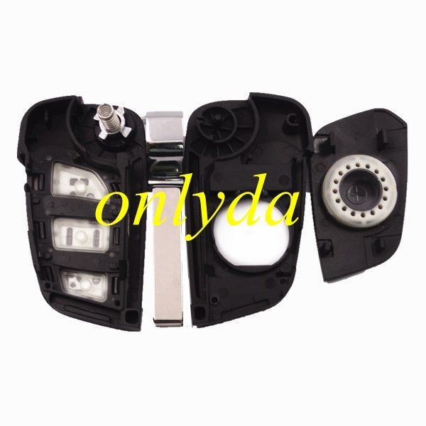 For Peugeot 3 button remote key with 434mhz FSK model  with PCF7941 chip Original PCB+  aftermarket shell