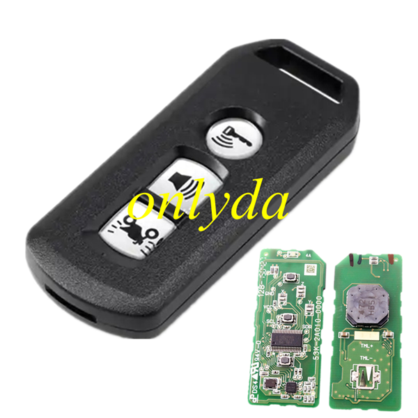 For Honda motor 3 button smart remote KYDZ for K96 K97 FSK 433MHZ47 chipPCX 2018-2019 thailand