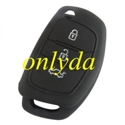 Hyundai 3 button silicon case (Black,Blue ,Red. Please choose the color)