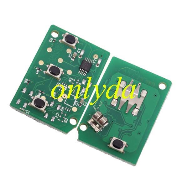 For Chevrolet black 3+1 button remote key with 434mhz