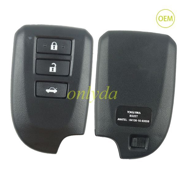 For OEM Toyota 3 button remote key with 433mhz with AES 8A chip