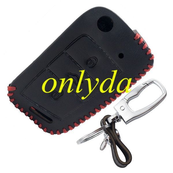 For VW 3button key leather case GOLF7.