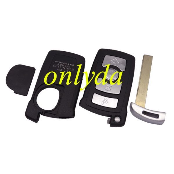 For Bmw 7 series key shell  with emergency blade, 3 PARTS