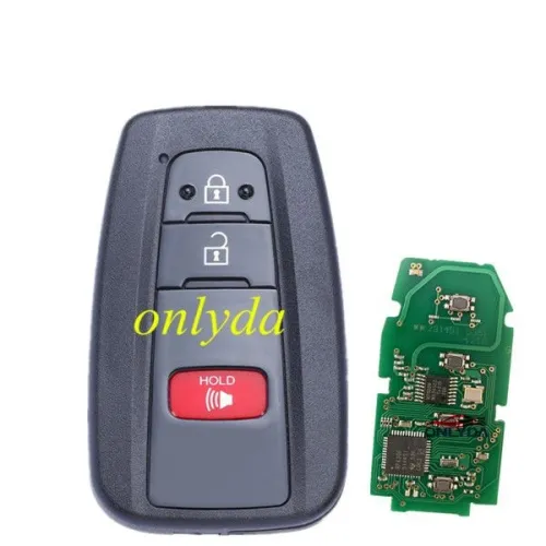 For Toyota 2+1 button remote key with blade     HYQ14FBC 0351 BOARD PRUIS H / 8A chip  &314mhz-312mhz