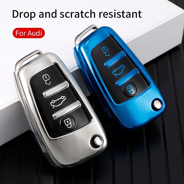 For Audi A3/Q3/Q2L/A1/S3 3 button TPU protective key case,please choose the color