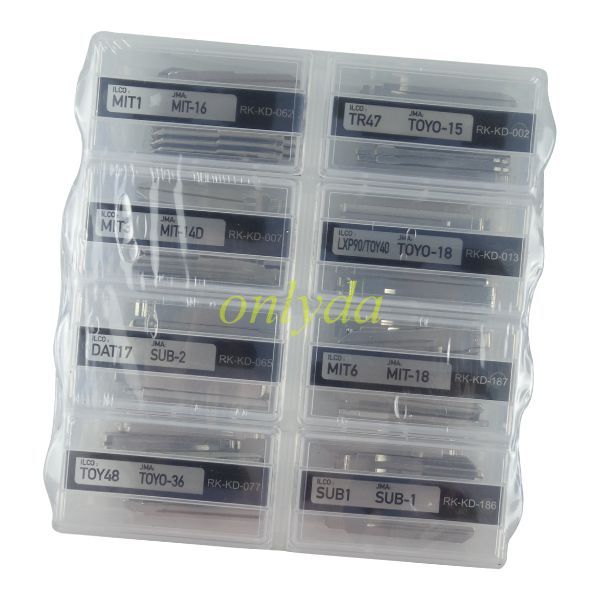 Flip blade key set Xhose and KeyDIY remotes-240 blades