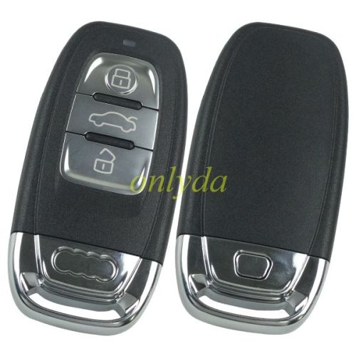 For Audi 3 button remote key shell with blade with logo
