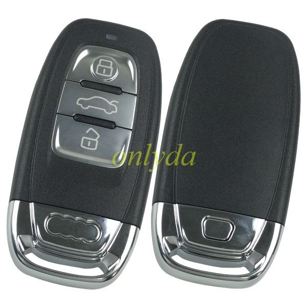 For Audi 3 button remote key shell with blade with logo