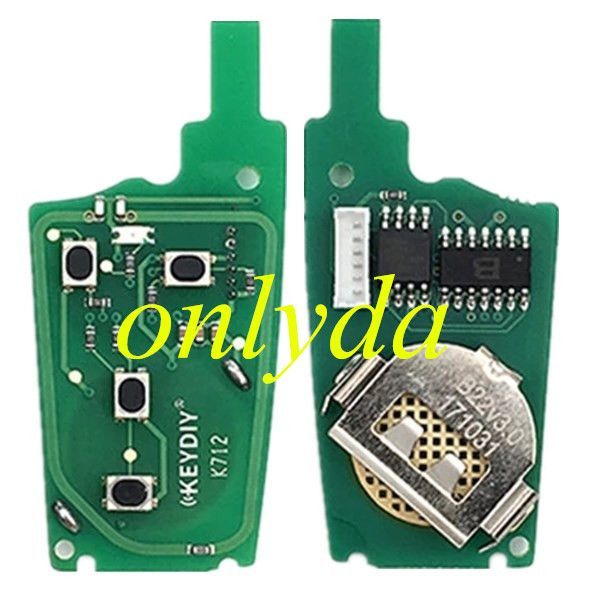 KeyDIY Brand 3+1 button remote key  B22-3+1