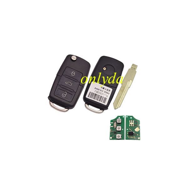 For VW Jetta 3 button remote key  with 315mhz without chip PN:J1315.5-B5-3