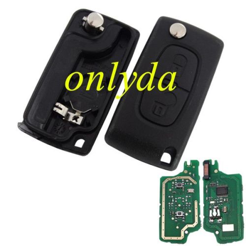 For 2B Flip  Remote Key with PCF7961-46 chip FSK model  with VA2 /HU83 blade