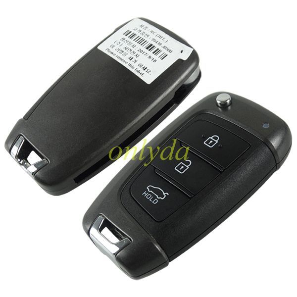 For OEM Hyundai 95430-J0500 3 button remote key with 434mhz without blade