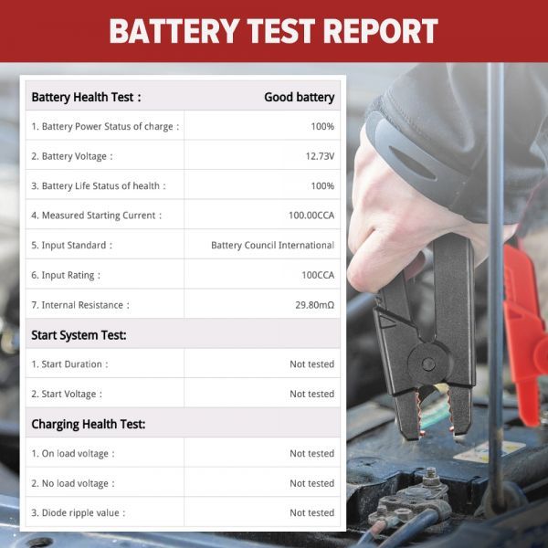 LAUNCH X431 BST360 Battery Test Clip Analyzer 6V-16V 2000CCA Voltage Battery Test Car Battery Tester Charging Cricut Load Tools