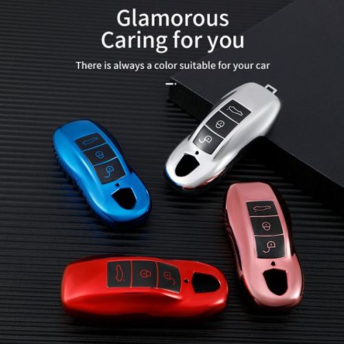 For Porsche 3 button TPU protective key case please choose the color