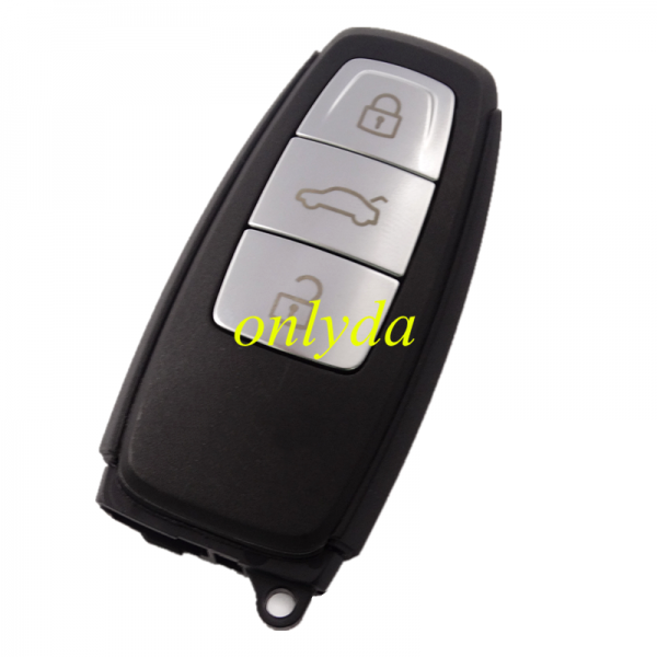 Uninitialized original Audi 3 button remote key with 315mhz FSK model  for 2017 Audi A8,press once the trunk will open
