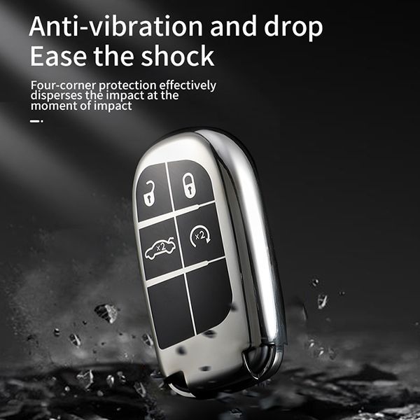 For Jeep, free light, dodge, coolway 4 button TPU protective key case , please choose the color