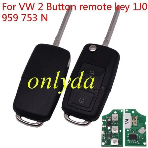 For VW 2 Button remote key 1J0 959 753 N