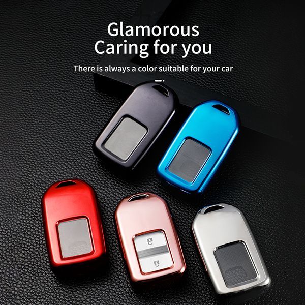 For Honda TPU protective key case black or red color, please choose