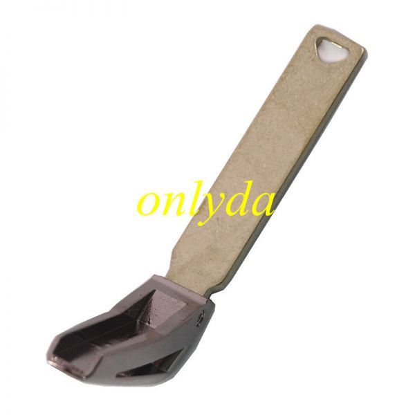 For emmergency key blade the outsise part with groove