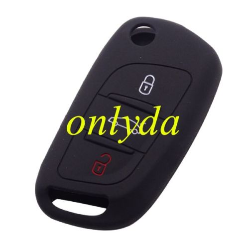 Peugeot, Citroen 3 button silicon case (Black,Blue ,Red. Please choose the color)