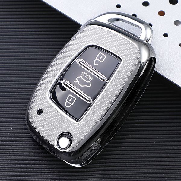 For Hyundai ix35 ix25 3 button  TPU protective key case,please choose the color