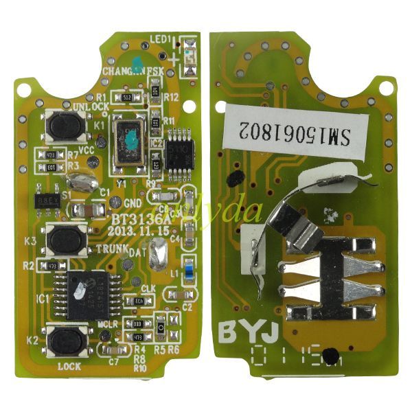 For  Changan CS75 Folding Key Remote with  433mhz