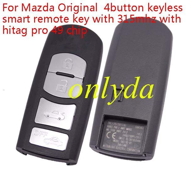 For Mazda OEM 4button  remote key with 315mhz/315lp