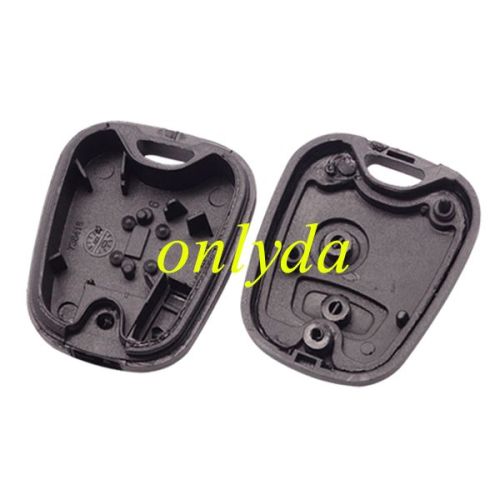 For Peugeot  2 buttons remote key shell with NE73 206  blade with  Peugeot metal badge