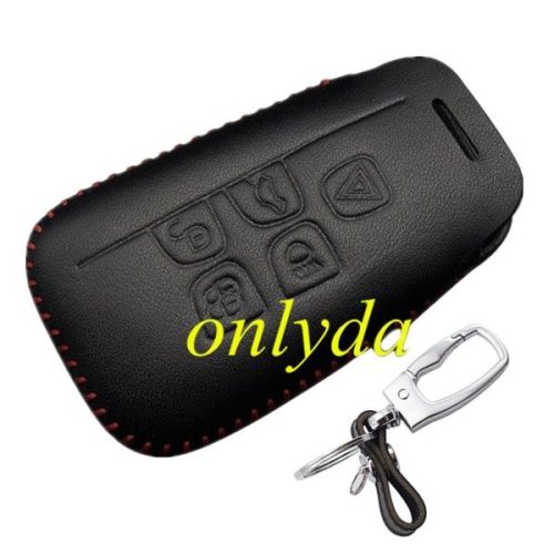 For Landrover 5button key learther case  RANGE ROVER, evoque, discovery,Freelander2 ,JaguarXK XF.