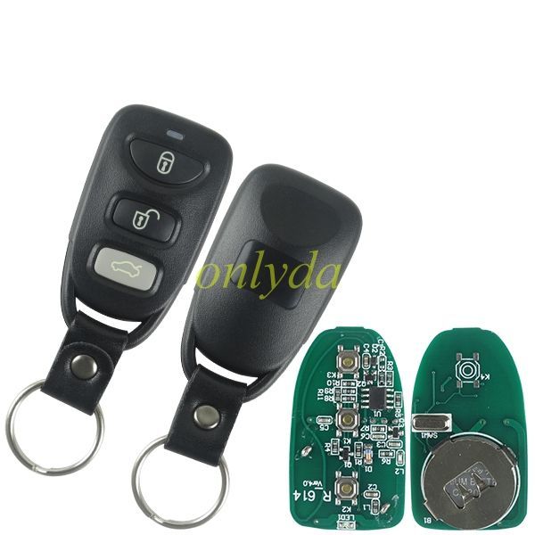 Hyundai style face to face remote 3 button with 434mhz