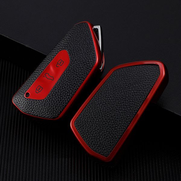 For Golf 8 3 button TPU protective key case black or red color, please choose the color