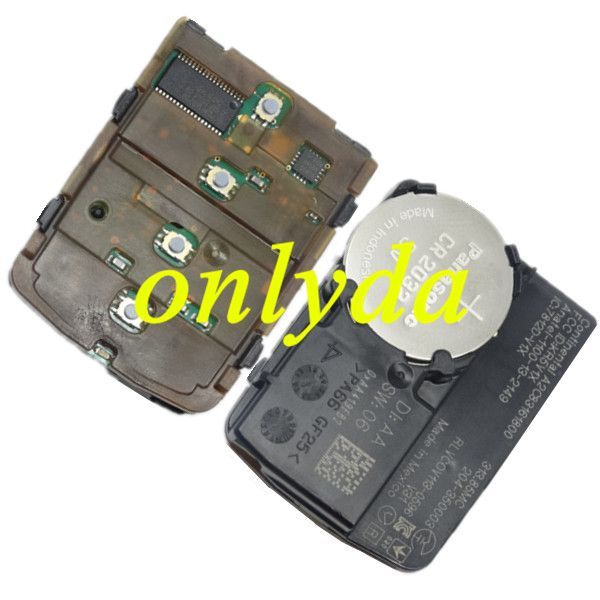 For Honda 4 button smart keyless remote key with 433.92mhz with hitag3 47 chip FCCID:KR5V1X