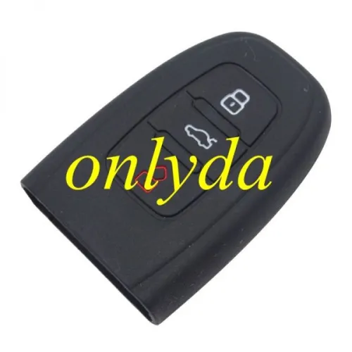 Audi 3 button silicon case (Black,Blue ,Red. Please choose the color)