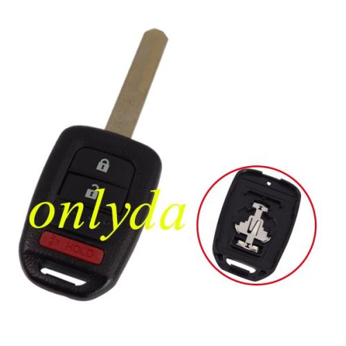 For Honda 2+1 button remote key with 434MHZ with chip 47-7961XTT inside