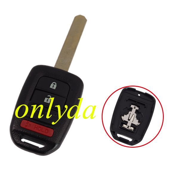 For Honda 2+1 button remote key with 434MHZ with chip 47-7961XTT inside