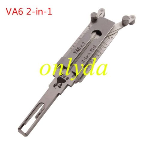 For Lishi VA6lock pick and decoder together  2 in 1used for Renault
