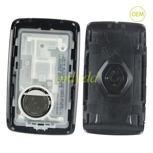 original Keyless Renault  CAPTUR 2018-2023  CLIO 2018-2023 ESPACE 2018-2023 MEGANE 2018-2023 ZOE 2018-2023  Smart Card Key 4 Buttons 433MHz  HITAG AES NCF29A1M ID4A     FCC ID: KR5IK4CH-01 OEM Part Number: 285977147R
