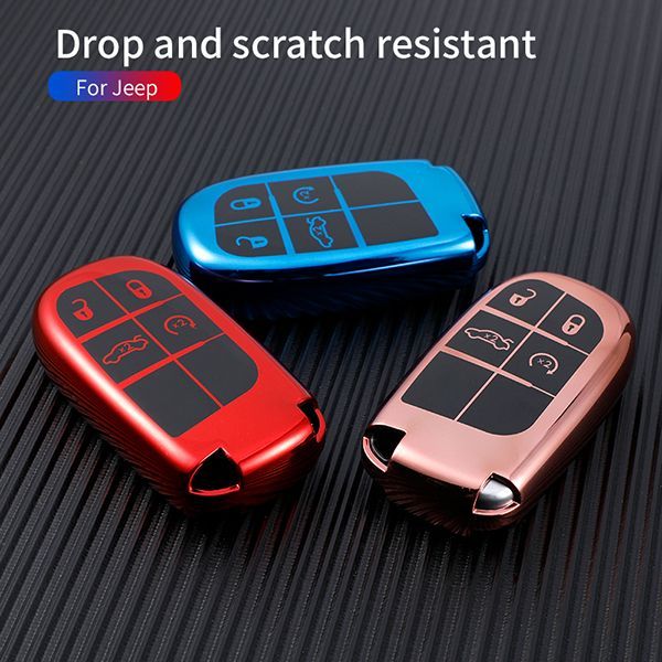 For Jeep, free light, dodge, coolway 4 button TPU protective key case , please choose the color