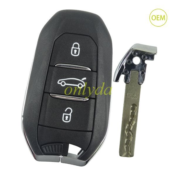 For OEM Peugeot smart  remote key with 434mhz HITAG AES（4Achip)