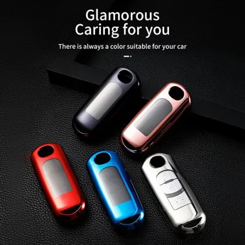 For Mazda TPU protective key case  black or red color, please choose