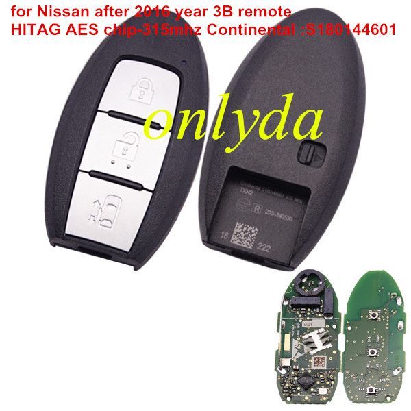 For  Nissan after 2016 year 3B remote 315mhz HITAG AES chip Continental :S180144601