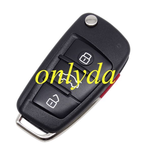 For Audi A6L 3+1 button  Remote key Blank （waterproof， scratch resistant）