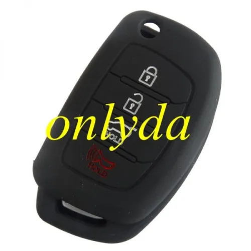 Hyundai 3+1 button silicon case (Black,Blue ,Red. Please choose the color)