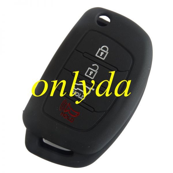 Hyundai 3+1 button silicon case (Black,Blue ,Red. Please choose the color)