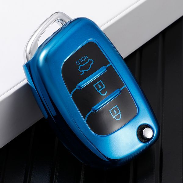 For Hyundai IX25 IX35 3 button  TPU protective key case,please choose the color