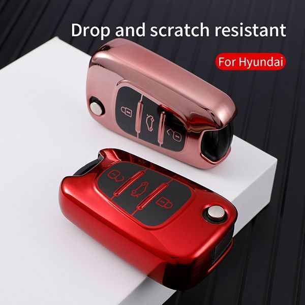For Hyundai ix35 3 button  TPU protective key case,please choose the color