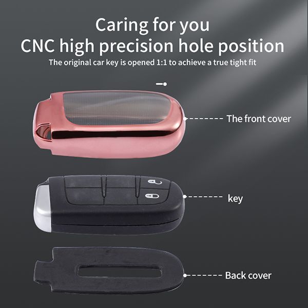 For Chrysler Jeep , Dodge TPU protective key case  black or red color, please choose