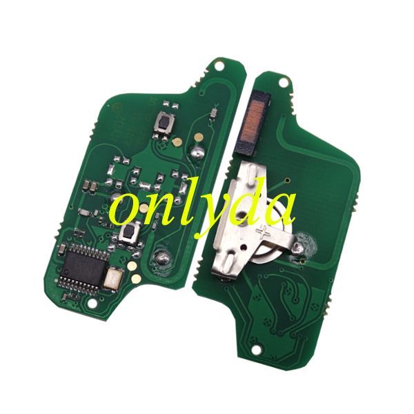 For 2B Flip  Remote 433mhz  (battery on PCB) ASK model  PCF7941 46 chip with VA2/HU83 blade