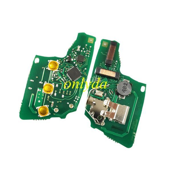 For VW MQB platm modified  3 button flip remote key  with ID48 chip-434mhz