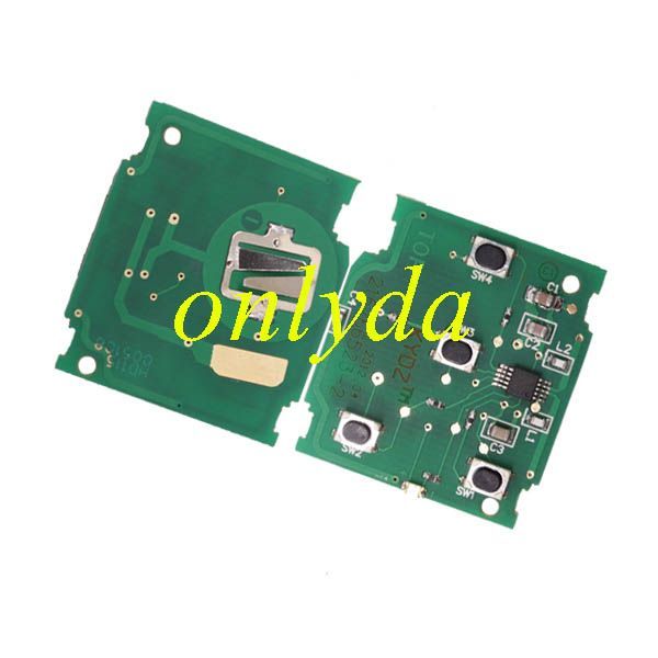 Honda 2.4L car 4 button remote  with 313.8MHZ
